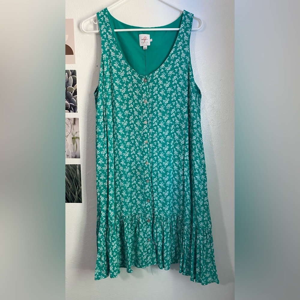 Hatch Teal Floral Kids Dress